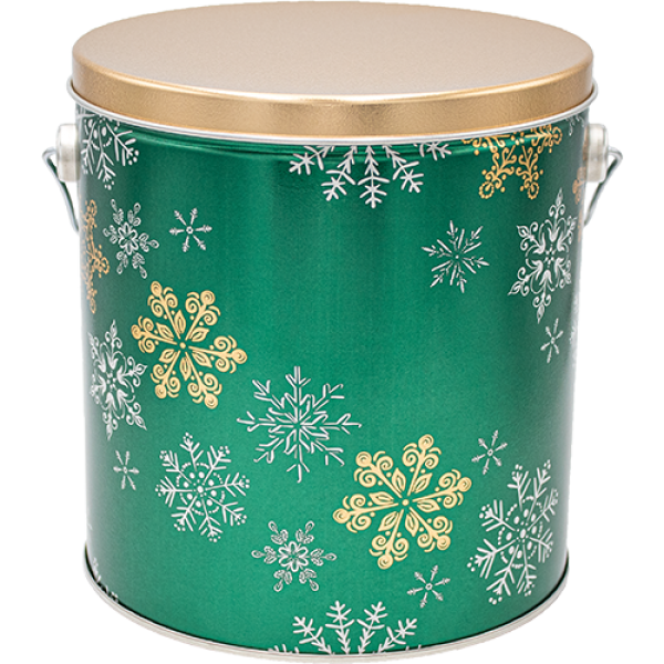Snowfall 1 Gallon Popcorn Tin