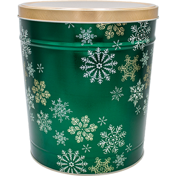 Snowfall 3.5 Gallon Popcorn Tin