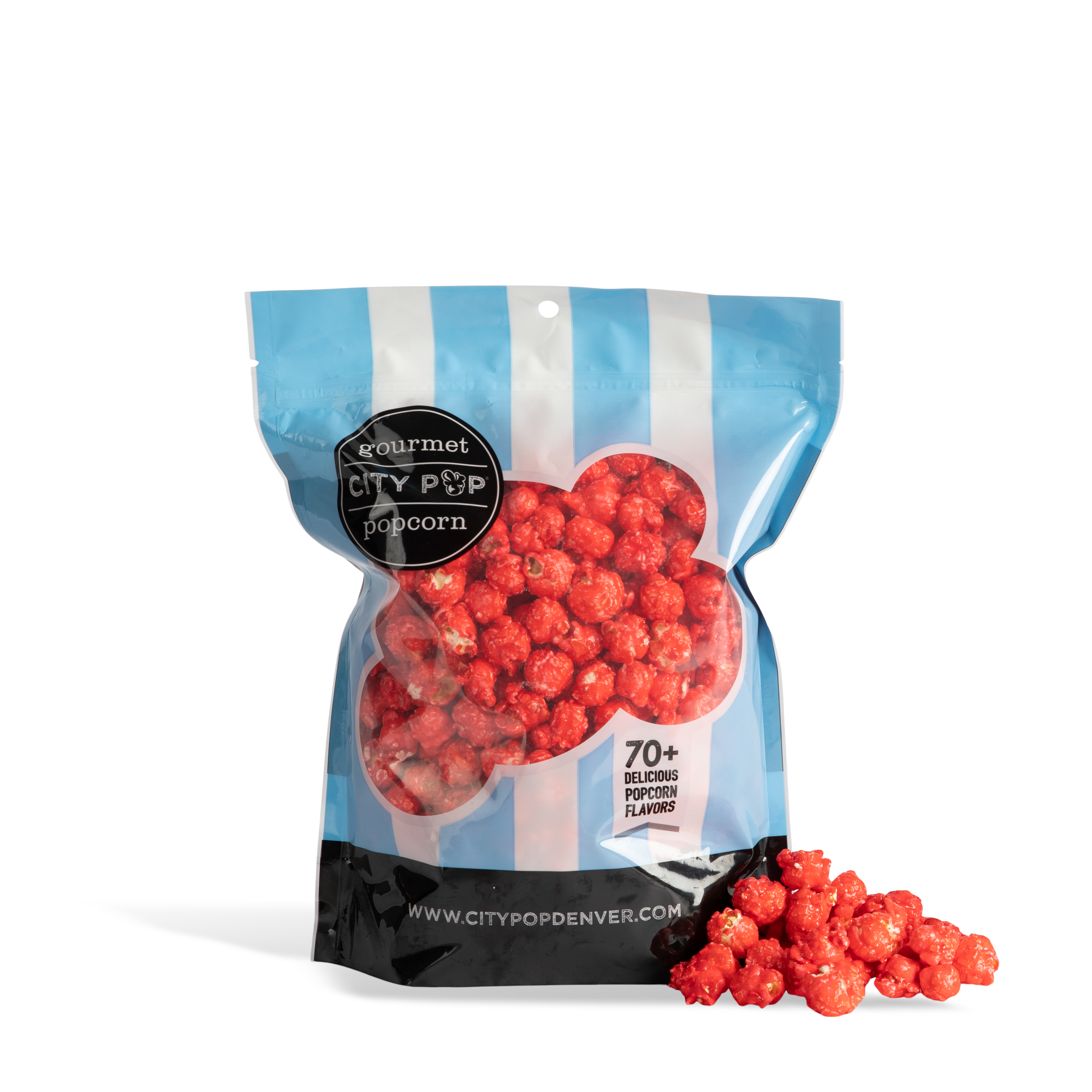 City Pop Strawberry Popcorn Bag With Kernels
