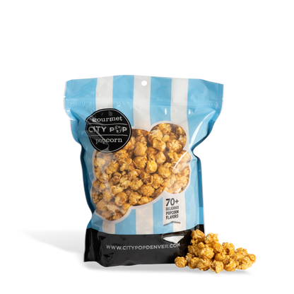City Pop Toffee Popcorn Bag With Kernel