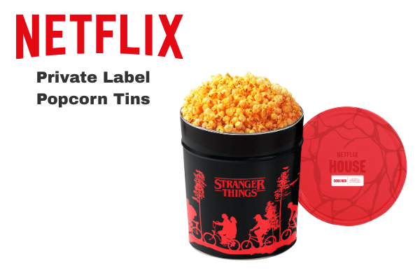 Netflix Private Label Popcorn Tins