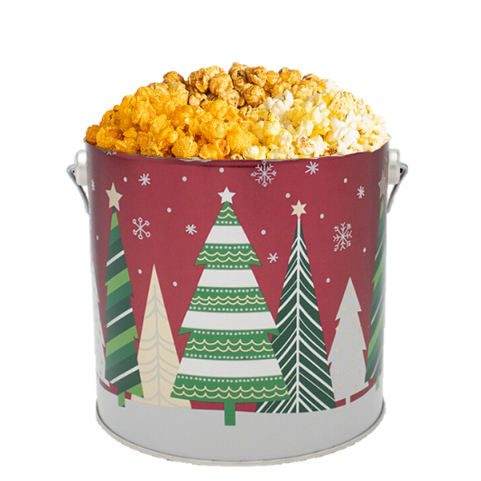 1 Gallon Christmas Tree Popcorn Tin