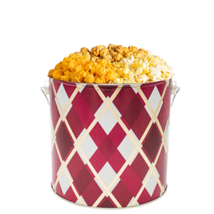 Gift Wrap Holiday 1 Gallon Popcorn Tin