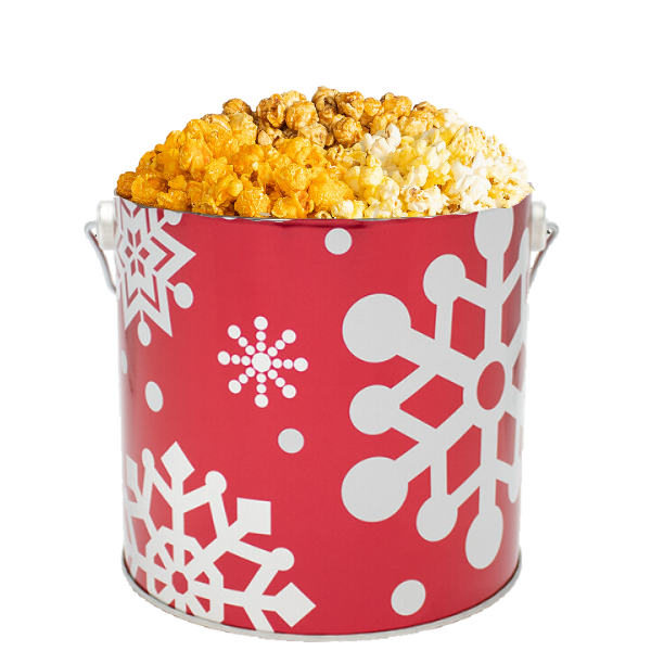 Let it Snow 1 Gallon Holiday Popcorn Tin