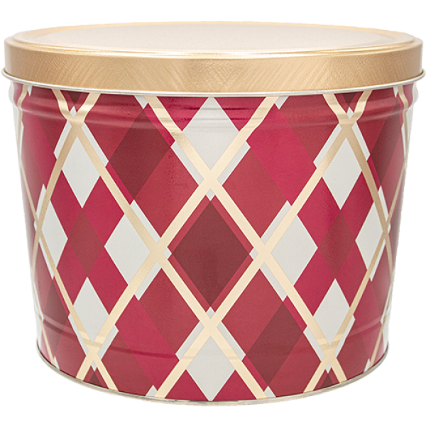 Gift Wrap 2 Gallon Popcorn Tin