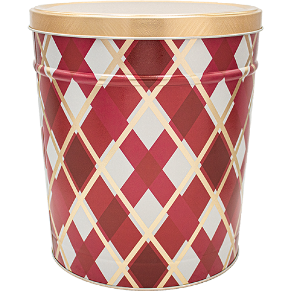 Gift Wrap 3.5 Gallon Popcorn Tin