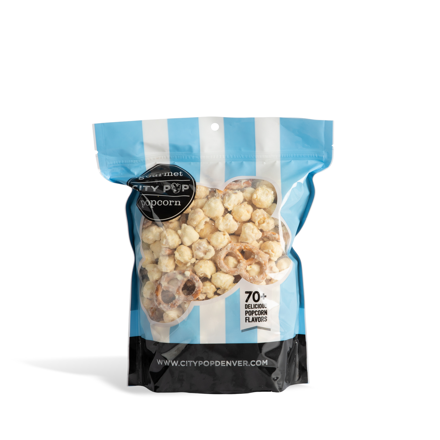 City Pop White Chocolate Pretzel Popcorn Bag