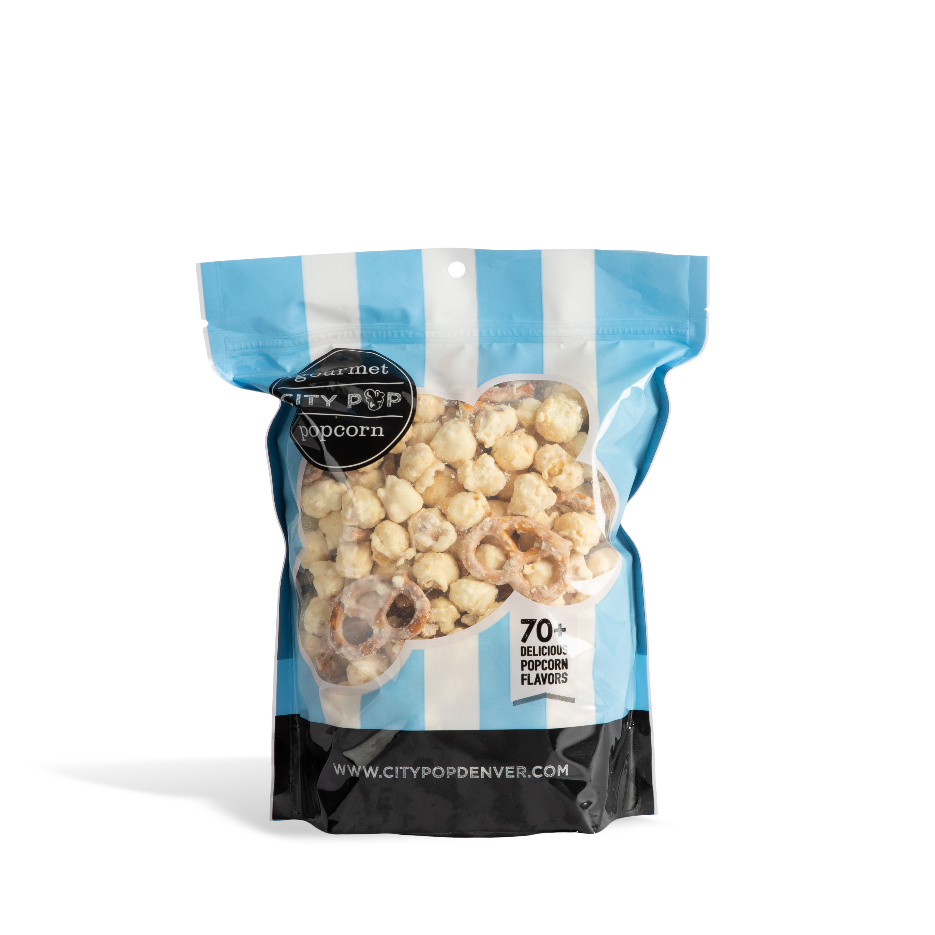 City Pop White Chocolate Pretzel Popcorn Bag