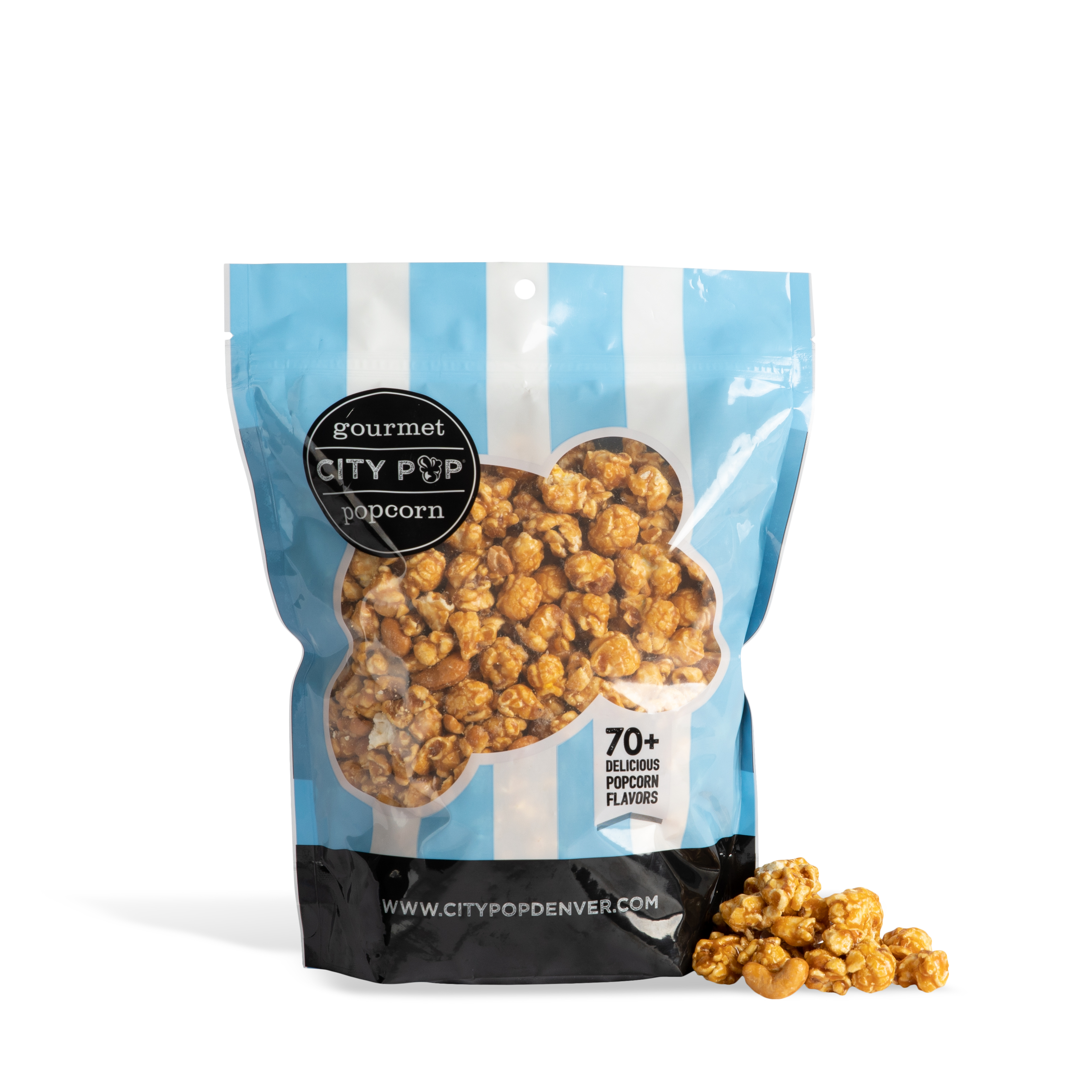 City Pop Caramel Cashew Popcorn Bag With Kernel