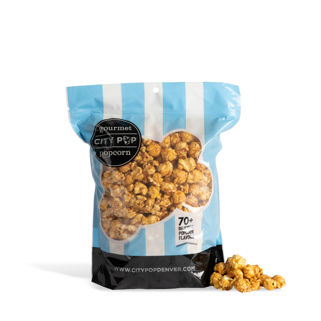 City Pop Butterscotch Popcorn Bag With Kernel