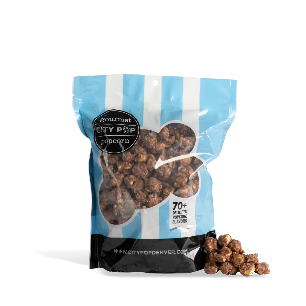 City Pop Chocolate Popcorn Bag With Kernel