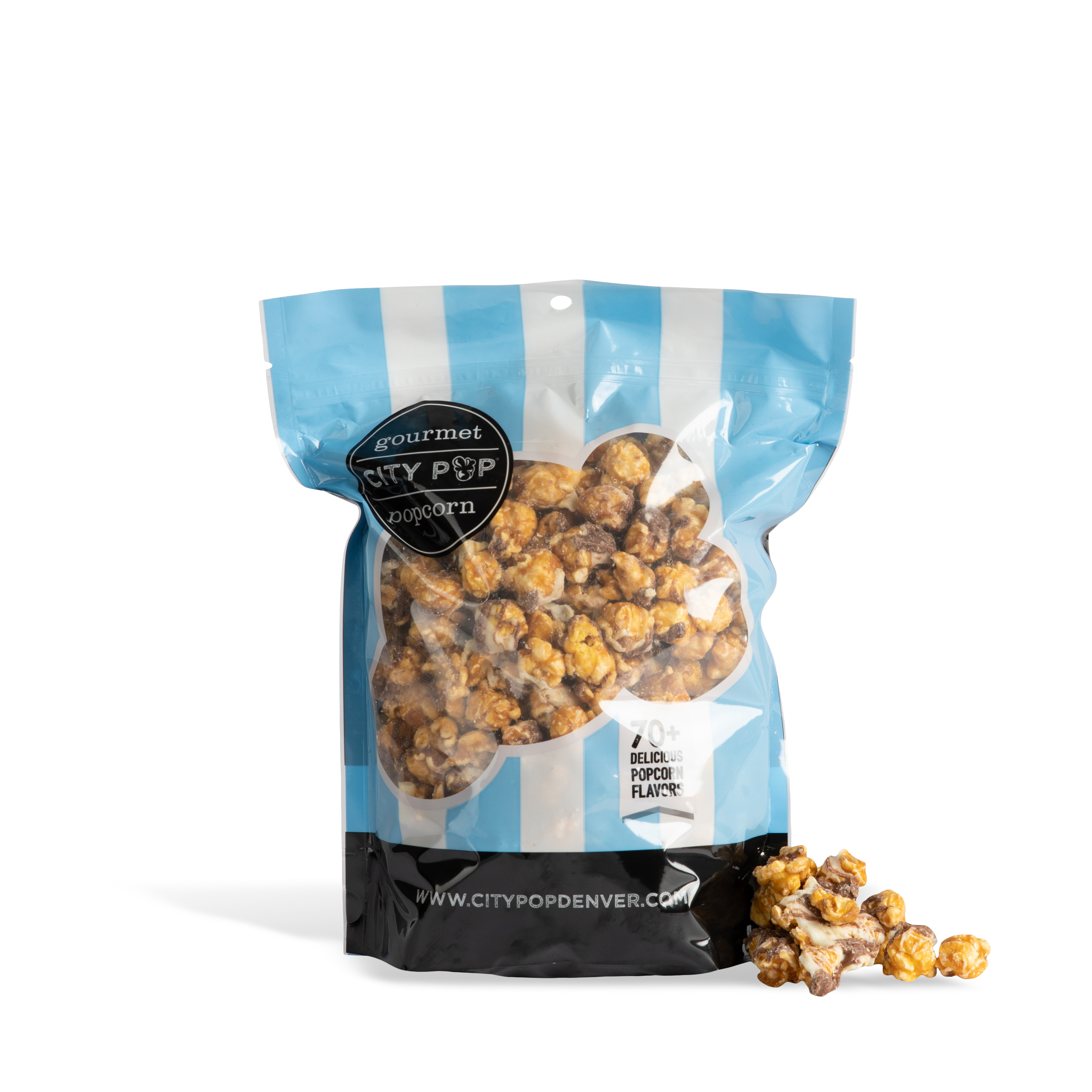 City Pop Chocolate Drizzle Popcorn Bag With Kernel