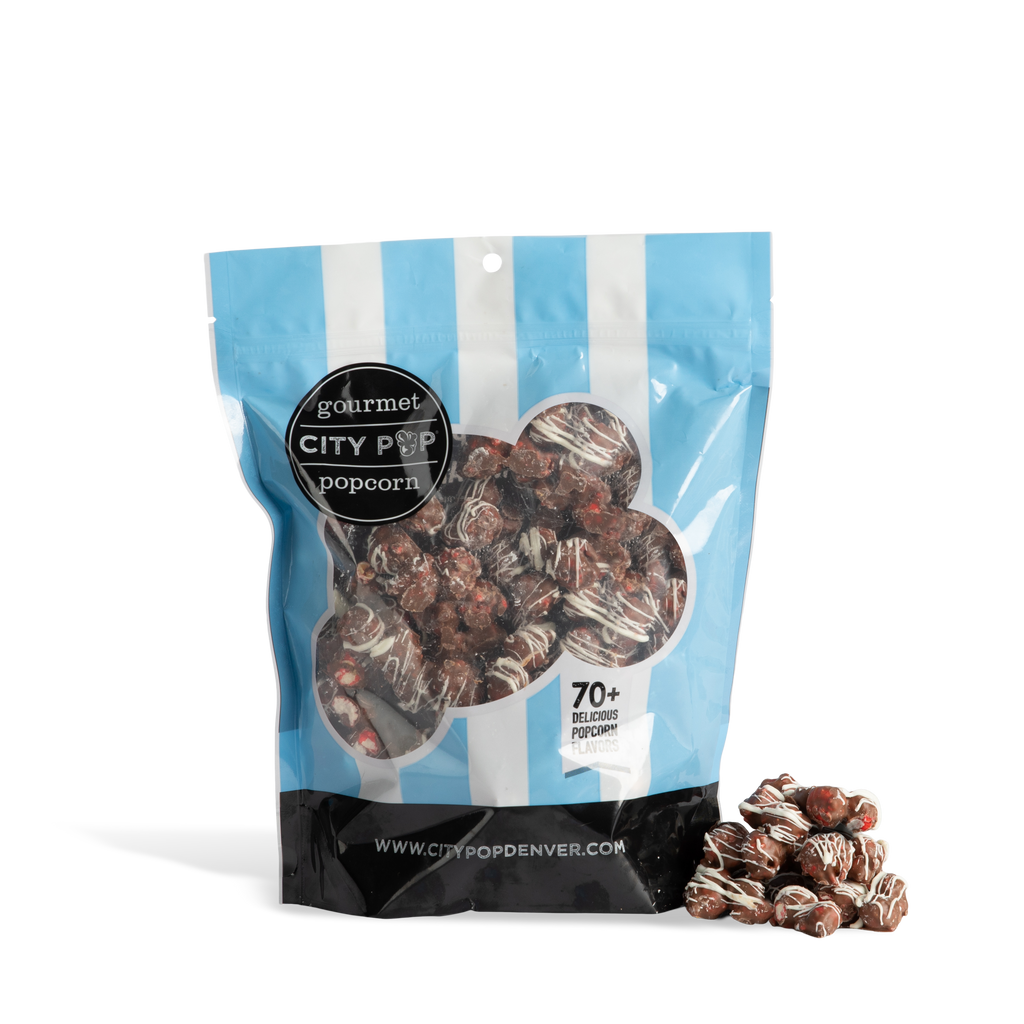 City Pop Chocolate Covered Strawberry Popcorn Bag With Kernel