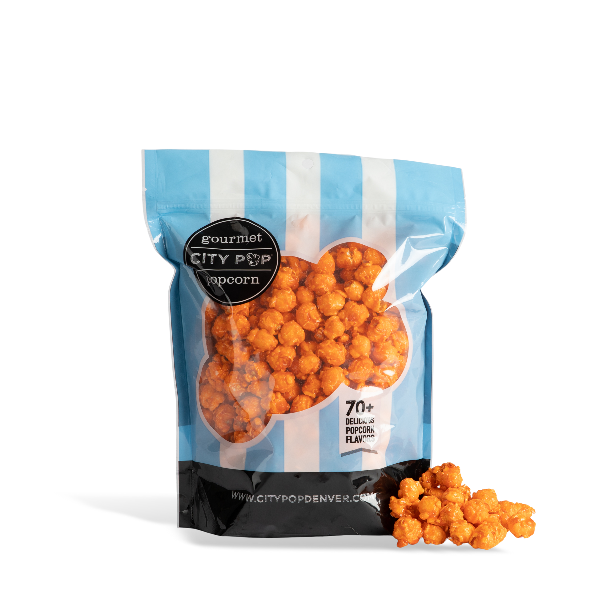 City Pop Orange Popcorn Bag With Kernel