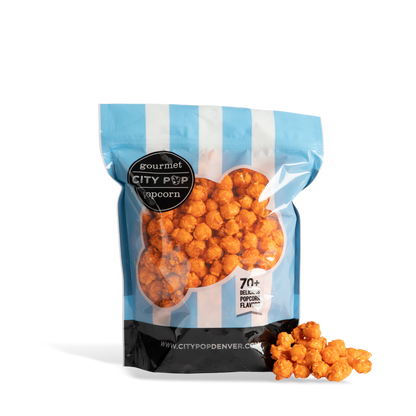 City Pop Orange Popcorn Bag With Kernel