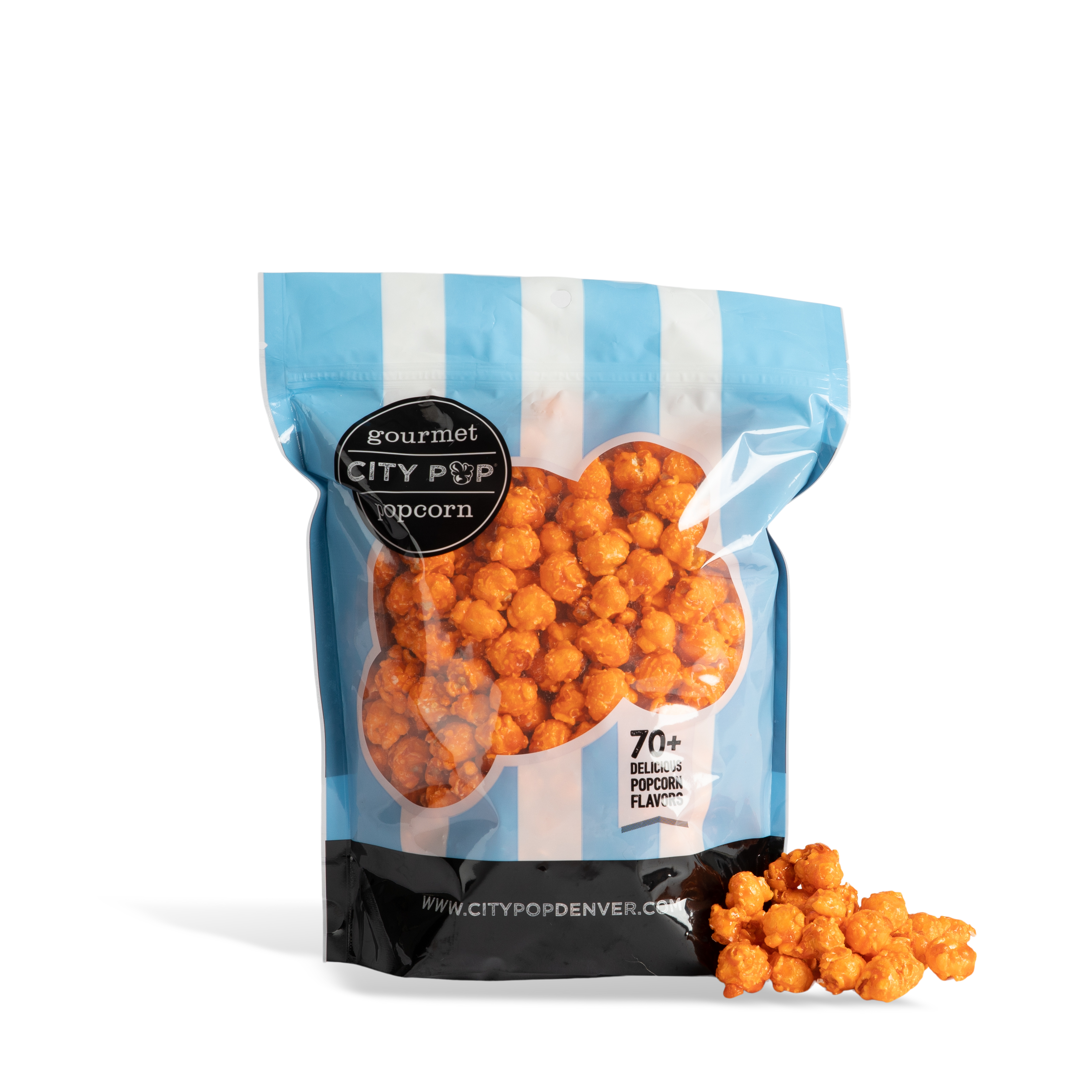 City Pop Orange Popcorn Bag With Kernel