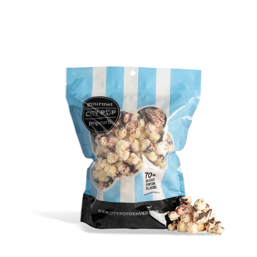 City Pop Peppermint Bark Popcorn Bag With Kernel