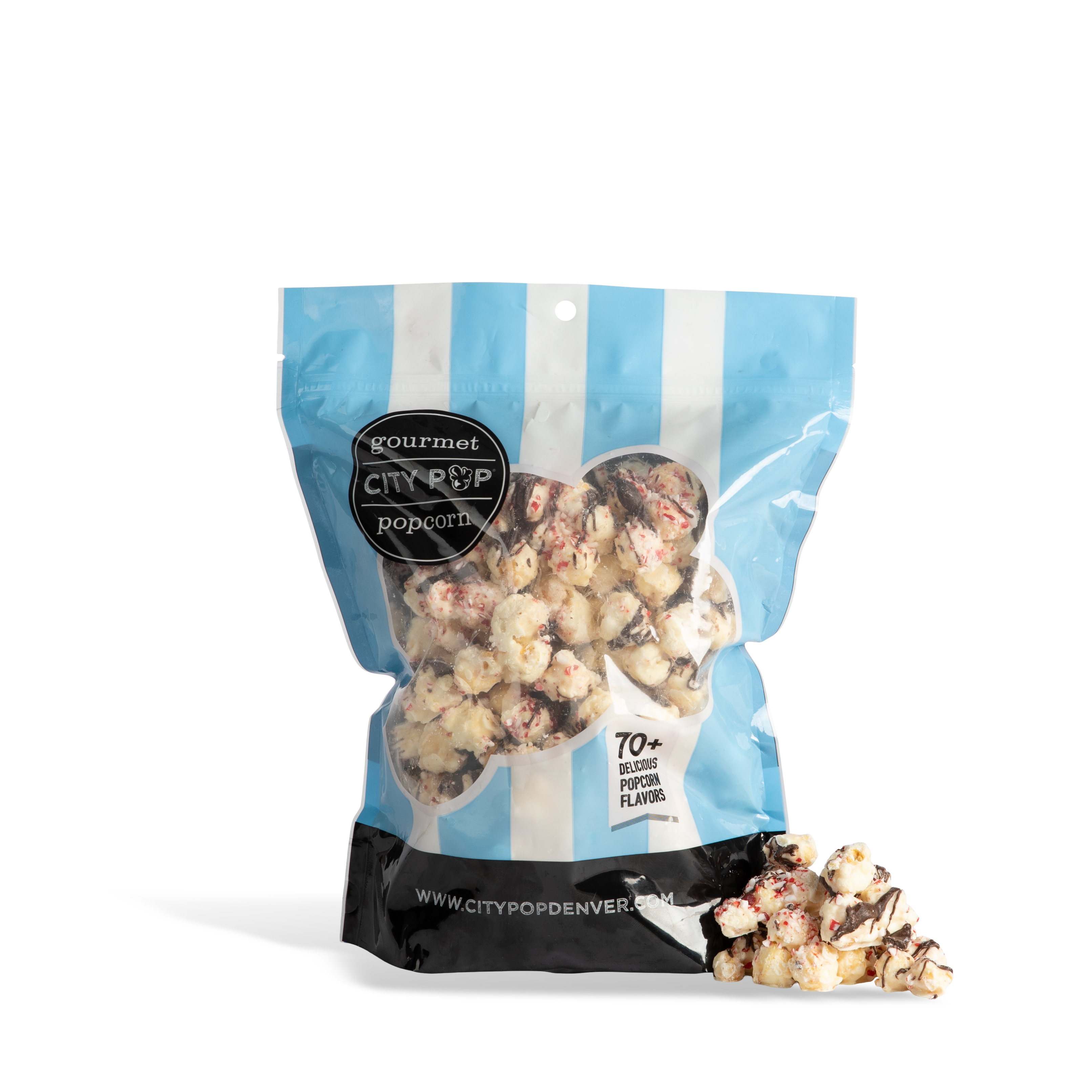 City Pop Peppermint Bark Popcorn Bag With Kernel