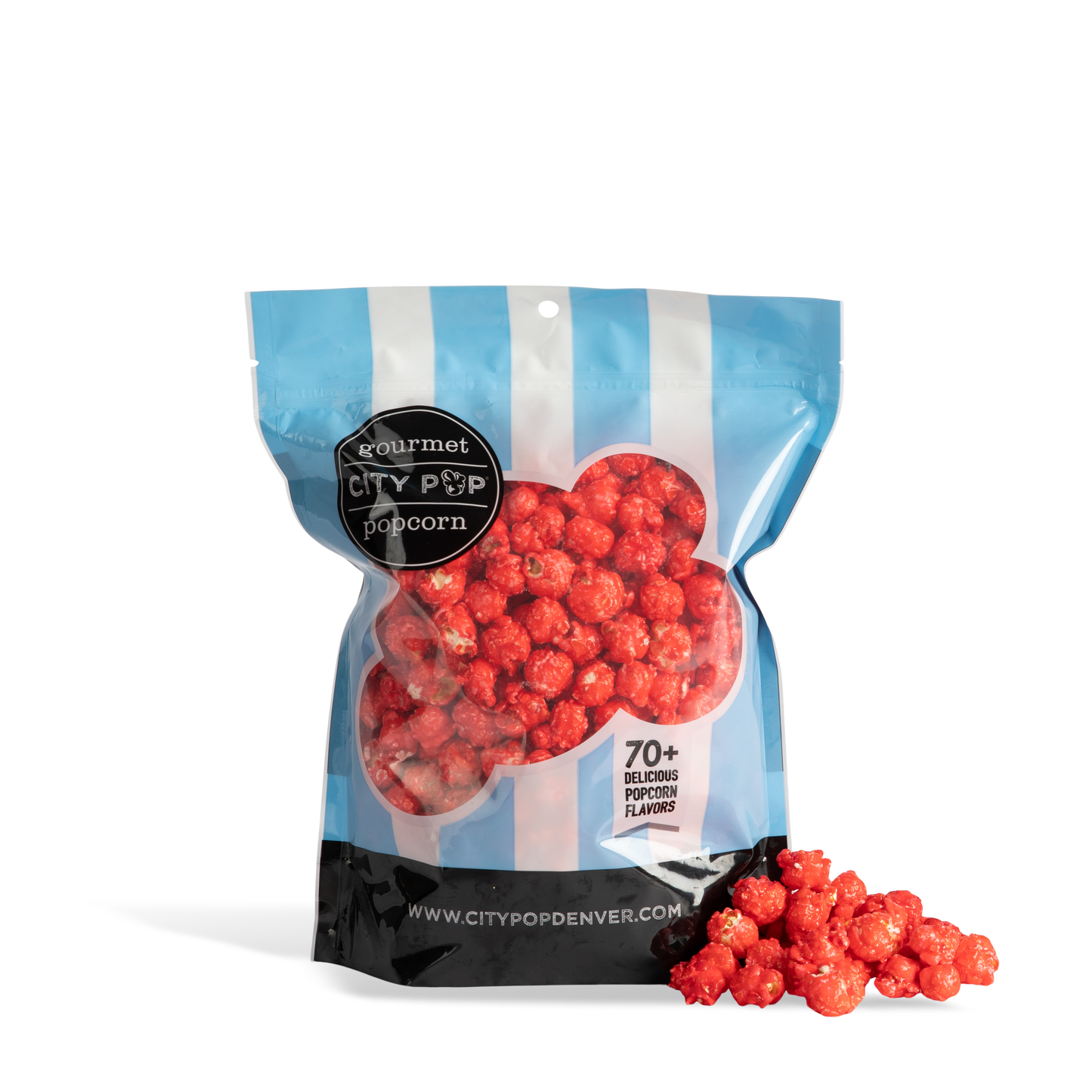 City Pop Strawberry Popcorn Bag With Kernels