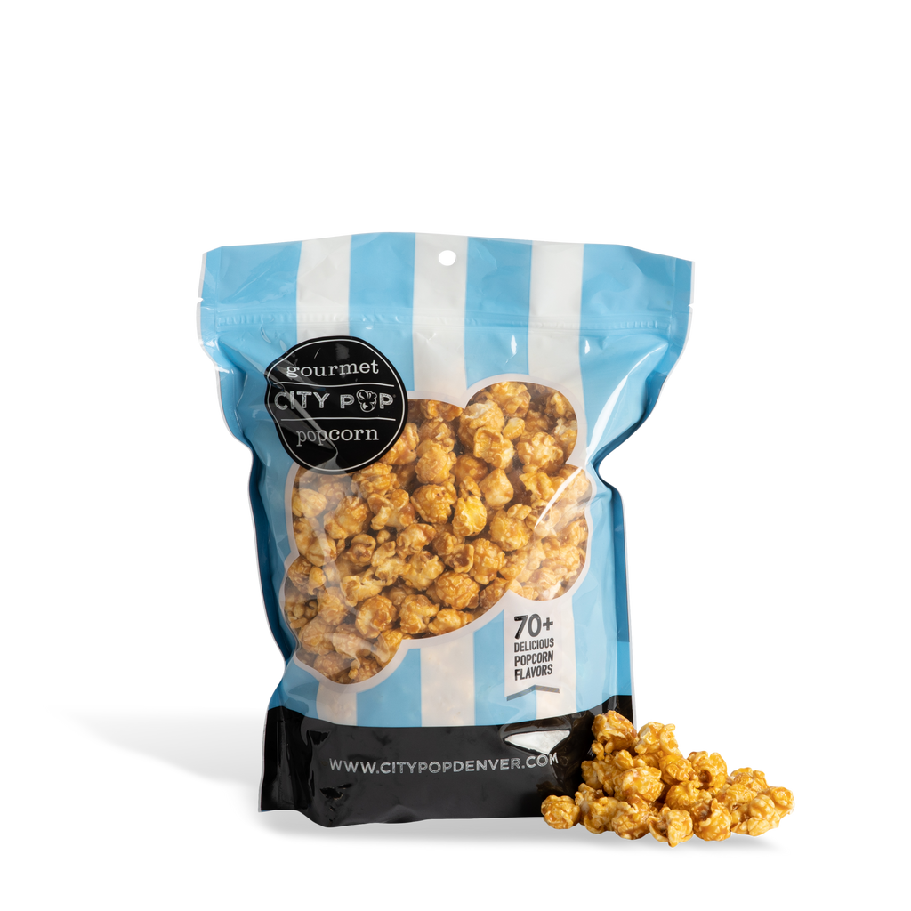 City Pop Toffee Popcorn Bag With Kernel