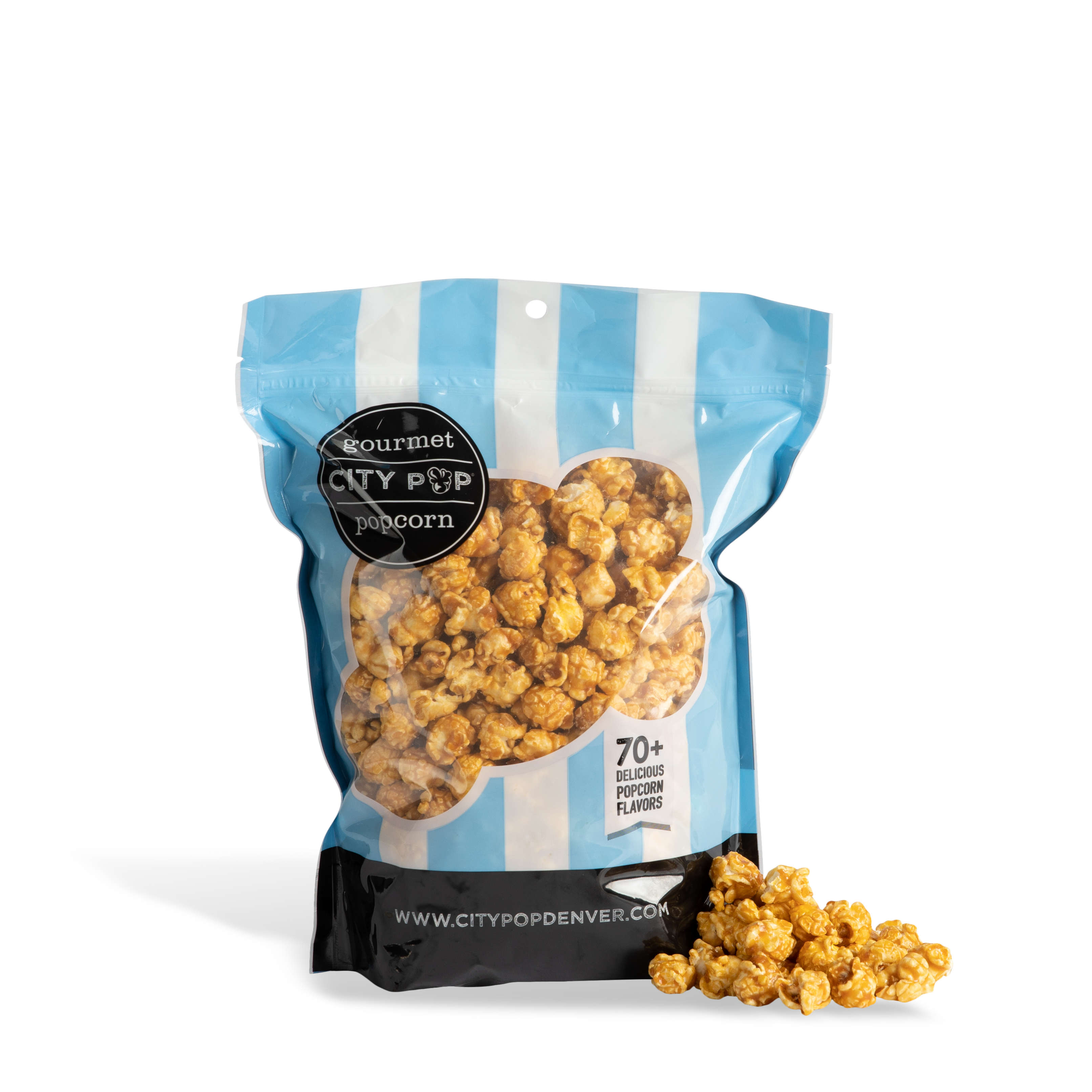 City Pop Toffee Popcorn Bag With Kernel