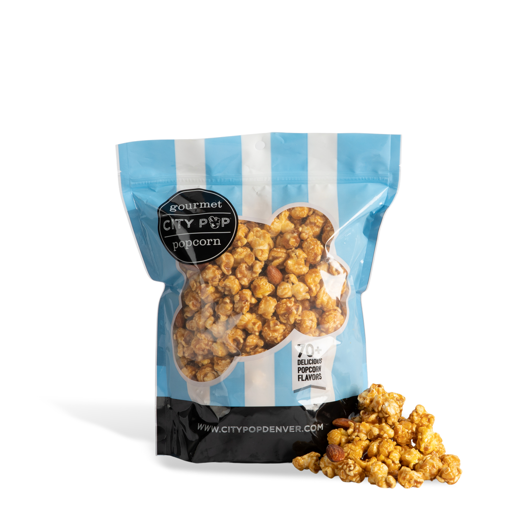 City Pop Toffee Almond Popcorn Bag With Kernel